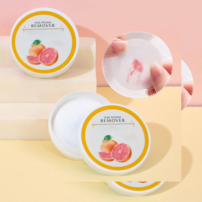Nail Polish Remover Pads, Gel Nail Wipes Nail Paint Remover Nail Varnish Remover Pads Easy to Carry Instant Removal Nail Wipes - Pack Of 2, Multi Color.-image-48
