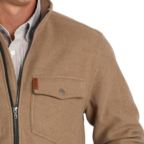 Cinch Men's Khaki Brushed Knit Shirt Jacket Khaki L3