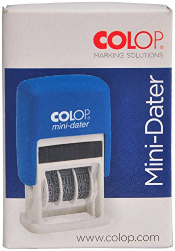 Image of Colop S 120 (MINI DATER) Self Ink Stamp Blue body, Blue Pad