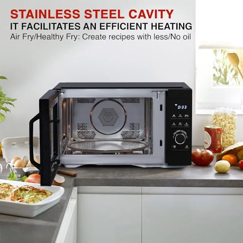 Image of SHARP 29L Convection Microwave Oven (R929KNK, Black, Healthy Fry with Zero Oil, Stainless Steel Cavity, Vapour Clean) JAPAN TECHNOLOGY