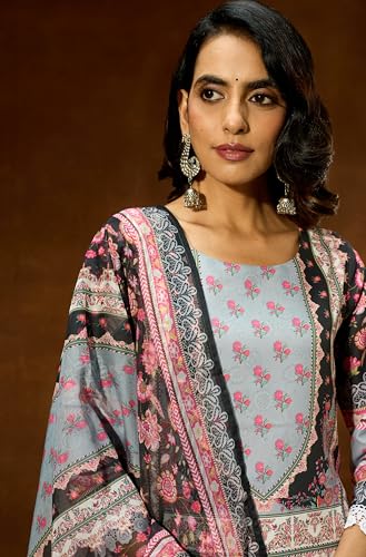 Image of Janasya Women Kurta Pant With Dupatta Set