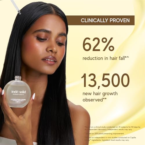 Image of indē wild Moonlight Overnight Scalp Serum | Lightweight, Water-based Hair Growth Serum for Thicker, Fuller, Healthier-looking Hair & Scalp | Rosemary, Bhringraj with 9% Hair Growth Complex | 10ml