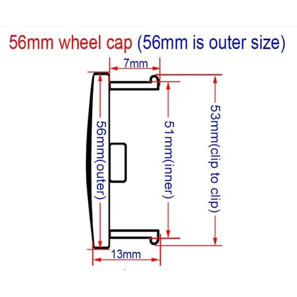FASDTBA Cache-moyeux Pour Mercedes Smart - 60mm En Alliage Aluminium (lot De 4)