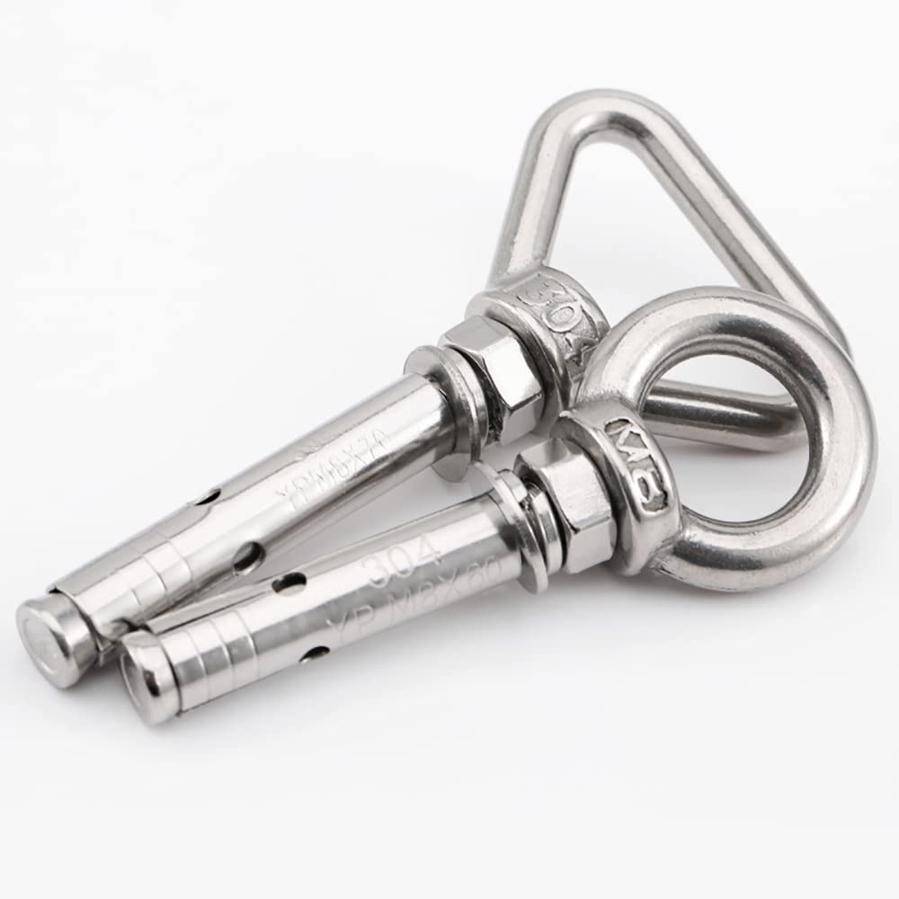 Tornillos autorroscantes, perno de expansión, gancho de ancla, perno de expansión de acero inoxidable 304 de calidad marina con ganchos triangulares y circulares M18, longitud 100 mm-300 mm (longitud: