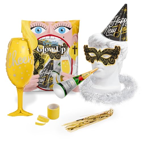 1 Bolsa de cotilhão de 7 peças - Bolsa de cotilhão Glow Up de ano novo - ano de ano - festa de ano - decoração de festa - acessórios de ano novo - design exclusivo