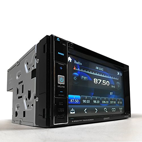 Gravity Vgr-640Bt 6.5" Double-Din Am/Fm/Mp3/Mp4 Playable W/ Bluetooth/Usb/Aux/Sd/Dvd/Cd Touchscreen Car Media Player Receiver System #TOP1