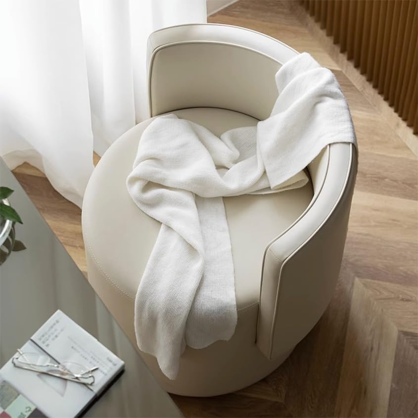 Get Set Style Pouf Ottomano Rotondo Morbido, Con Contenitore, Per Soggiorno E Camera Da Letto, Porta Fino A 136 Kg - 4