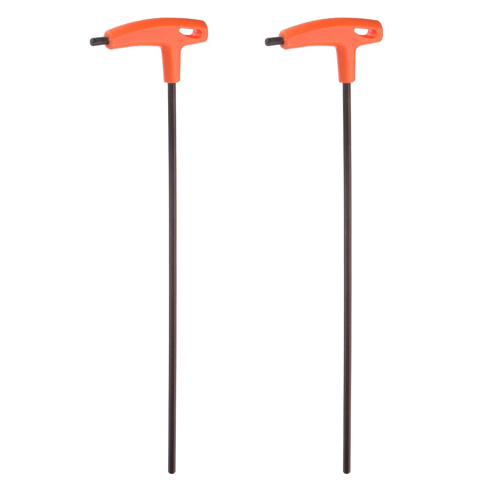 QUARKZMAN Llave Hexagonal con Mango en T 6mm Métrica Cr-V Naranja 2 Pcs | Brazo Extra Largo Llave de Hexágono Interior Herramienta de Reparación para Mantenimiento