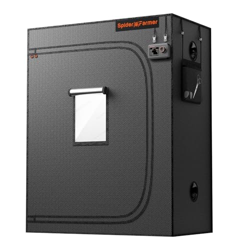 Image of Spider Farmer 4x2 Grow Tent, 48 inchx24 inchx60 inch, with Hook for Controller, Enlarged View Window, 1680D Thicken Mylar Canvas, Waterproof Floor Tray for Indoor Hydroponic Growing for SF2000, SE4500, G4500