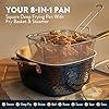 Gotham Steel Hammered 20Pcs Ceramic Cookware Set, Induction Pots and Pans Set Non Stick with Deep Fry Pan, Steamer, & Bakeware, Non Toxic PFOA PFOS Free, Oven & Dishwasher Safe #3