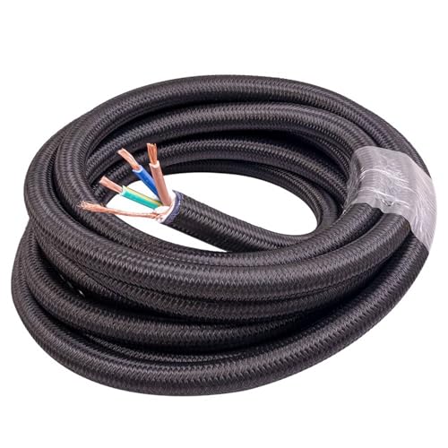 Vjsujehgy AudióFilo 17 Mm HiFi OCC Cable de AlimentacióN CD/IEC Player Amplificador AC Cable de AlimentacióN 6N DIY HiFi XLR Cable de AlimentacióN una Granel 1 Metro