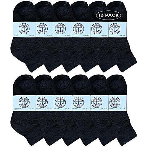 Yacht & Smith Wholesale Kids Mid Ankle Socks, Cotton Bulk Sport Ankle Socks Size 6-8