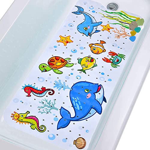 Tubozadi Baby Bath Mat for Tub Kids Non Slip Bathtub Mats
