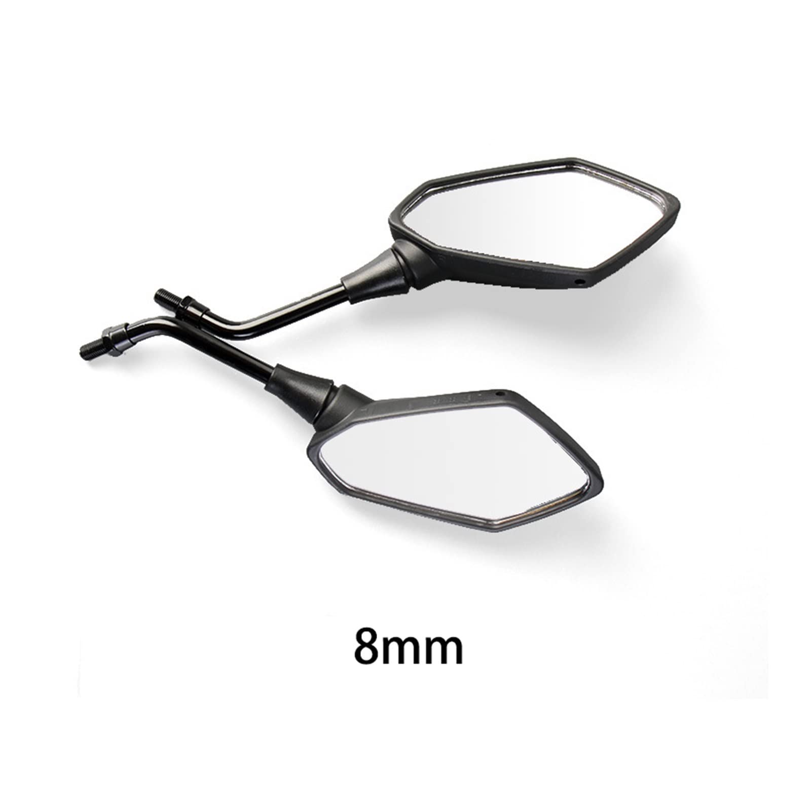 Specchietto retrovisore Universale per Moto, 8 mm, 10 mm, per Scooter e Bici elettriche, 2 Pezzi/Coppia, Convesso Posteriore, per Bici elettriche.