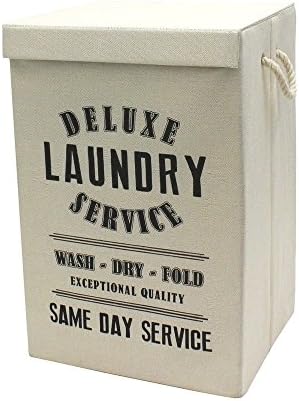 AQS Collapsible Foldable Fabric Clothes Laundry Hamper Bin with Rope Handles 85 Ltr