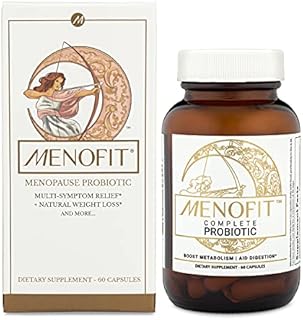 MENOLABS MenoFit, Menopause Supplements for Women - 60 Capsules - Advanced Women’s Probiotic with Vitamins and Red Clover for Gut Health, Hot Flashes and Hormone Balance for Women
