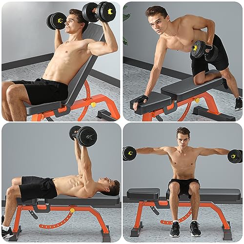 Image of Adjustable Bench,Incline Flat Decline Sit Up Weight Bench,Dumbbell Stool