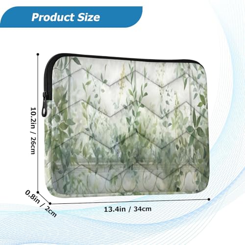 Funda para portátiles 13–14 pulgadas verde hojas impermeable miniatura 3