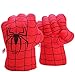 Valeny 1 Paar Kinder Boxhandschuhe, Spideman-Handschuhe Super Hero Smash Hände Weiche Plüschhandschuhe Fäuste Cosplay Kostüm Spielzeug Fäuste für Kinder Geburtstag Weihnachten Lustig - Rot/30cm