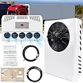 12V Air Conditioner Mini Split Truck Cab RV Air Conditioner Kit Universal 12 volt for Semi Truck Cab,Pickup, Trailer, Vans, RVs, Vans, Caravan, Motorhome - Fast cooling, White