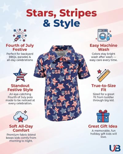 Image of Unique Baby Moisture Wicking Kids Polo Shirts for Toddler Boys Polo Shirt