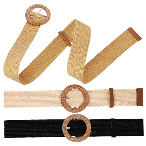 Women Braided Woven Belt Boho Style Elastic Waist Belt for Dresses and Jeans Trendy Fashion Accessory for Daily Wear