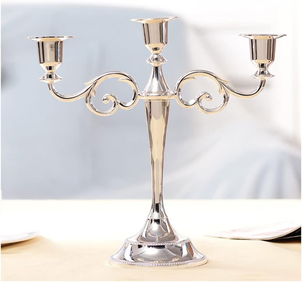 Bougeoir conique en métal pour décoration de table de fête D