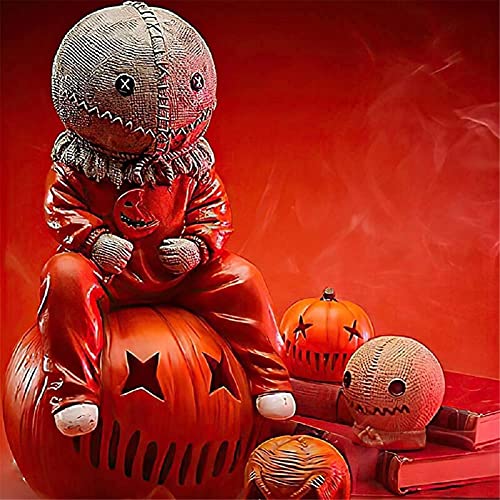 Estátua de Michael Myers do Dia das Bruxas com Abóbora Sam Trick 'r Treat LED com iluminação no jar