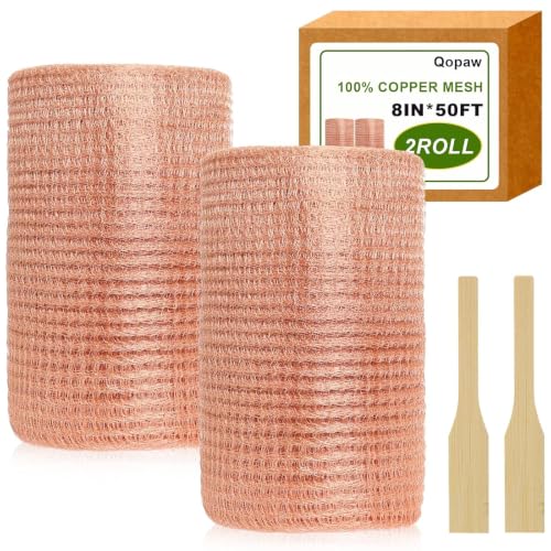 Image of 8 inch x 100FT Copper Mesh Roll Double Layer Pure Copper Wire Mesh