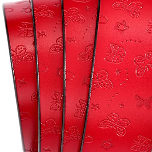 Ceinture en cuir véritable papillon relief accessoire chic - 5