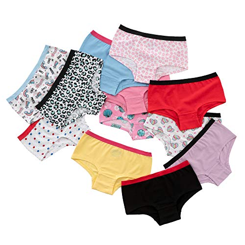 Alyce Intimates Girls Panties, Assorted Solids & Prints Pack Of 12 #TOP5
