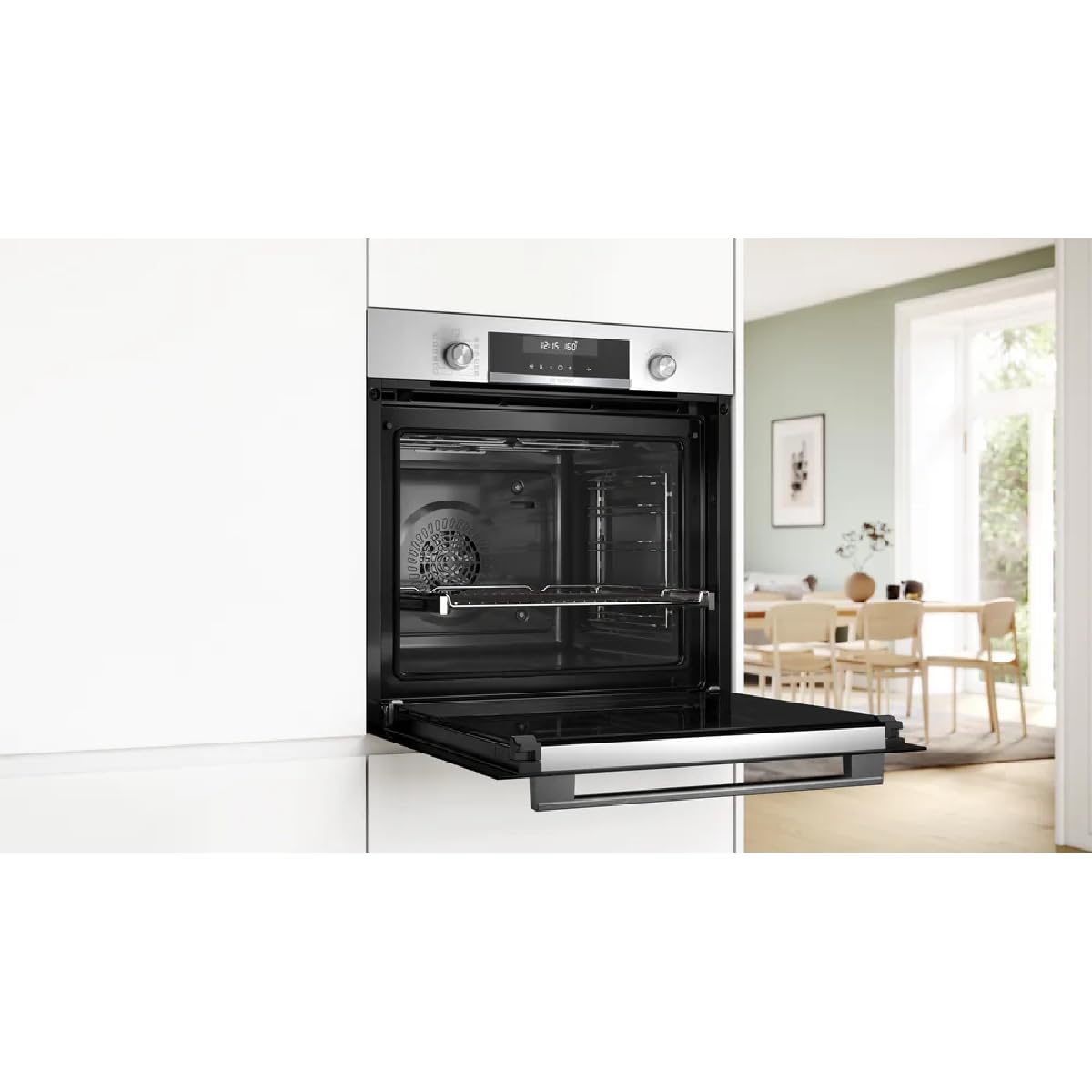 Bosch - Forno Multifunzione Pirolitico, Serie 6, 60 cm. Larghezza Air Fry, Home Connect, Bianco, HBG578EW7
