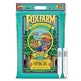 FoxFarm Ocean Forest Potting Soil with 2 Plant Tags, 12 Quarts - Light, Aerated Texture with Fish Meal, Crab Meal, Earthworm Castings - Houseplant Potting Mix for Seedlings & Plant Starts