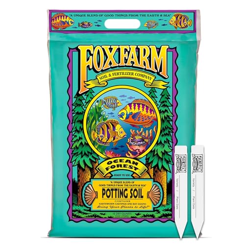 FoxFarm Ocean Forest Potting Soil with 2 Plant Tags, 12