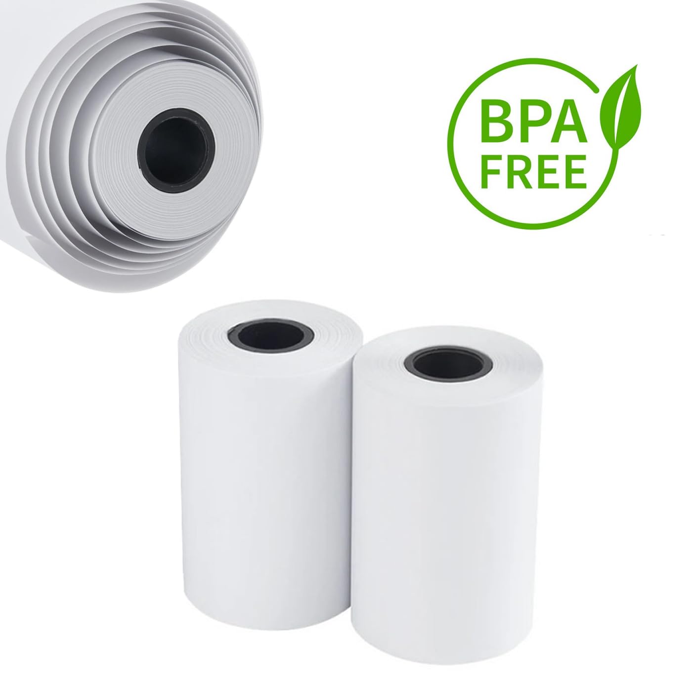 MERCURY TEXTIL- Rollos de Papel Térmico de 57x35x12mm para todos los TPV, Datafonos, Tickets e impresoras térmicas, Impresión Duradera y Clara sin Bisphenol-A (60 rollos)