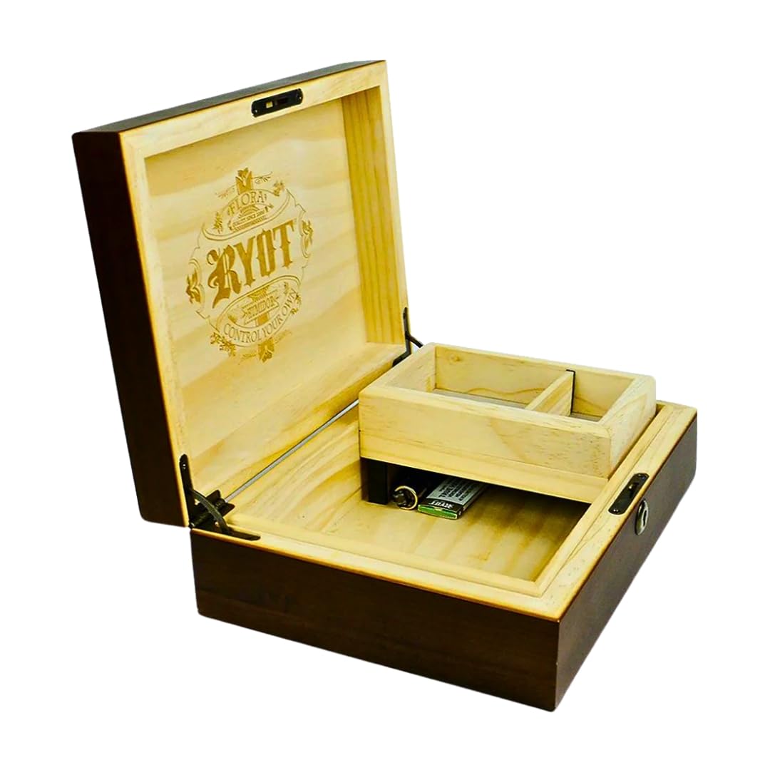 Boîte de rangement RYOT verrouillable, tamis à pollen 4 x 7 cm intégré pour herbes aromatiques