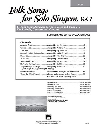 Folk Songs for Solo Singers, Vol. 1 High - Image 3