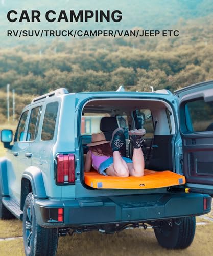 Image of GAIALOOP 3 Inch Memory Foam Camping Mattress, Dual Layer Thick Sleeping Camp Pad for Car Tent Cot, Roll-Up Portable Glamping Floor Bed for Guests Sleepover