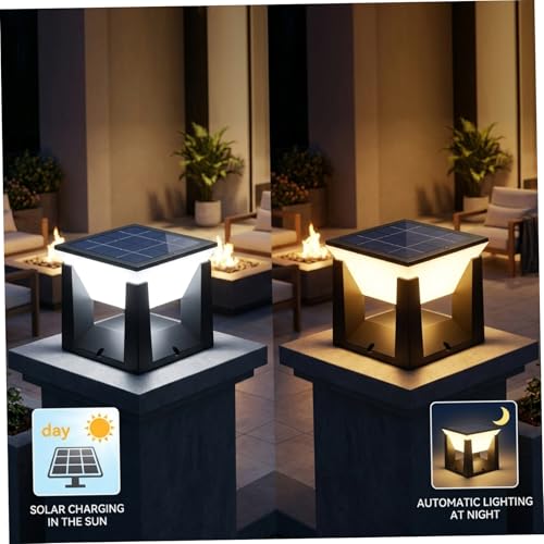 Lámparas solares para postes de 6x6 impermeables con tres tonos de luz ajustables 3