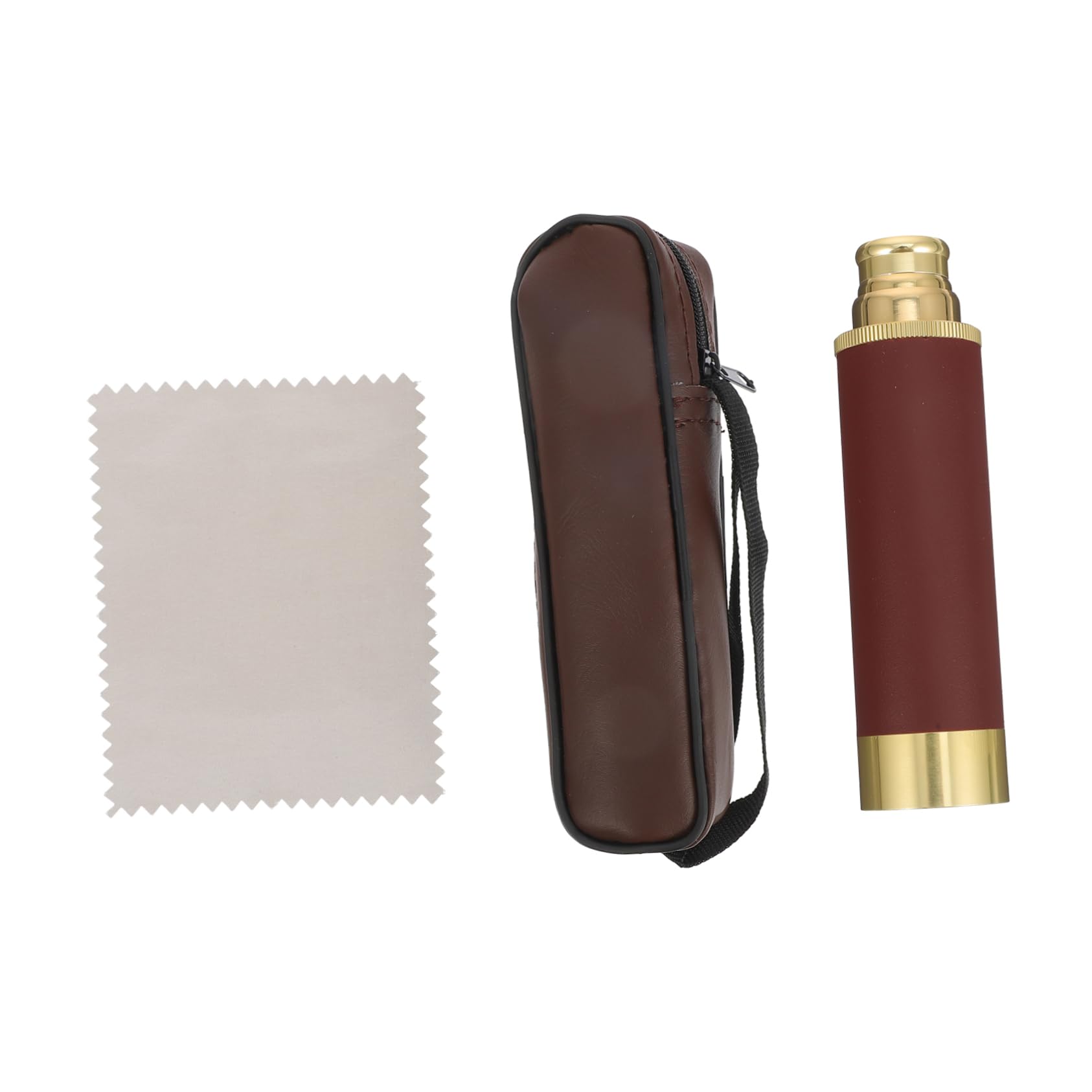 DOITOOL Telescopio Monocular Pirata Retro 25x30, Prismas Bak4, Diseño Elástico, Bolsa de Cuero, Adecuado para Viaje y Actividades al Aire Libre