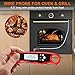 [2020 Upgraded] Comsoon Digital Meat Thermometer, Instant Read Cooking Thermometer with Dual Probe, Kitchen Food Thermometer with Alarm Setting, Backlight & Magnet for BBQ Grill Smoker Oven Oil Candy