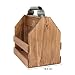 COM-FOUR® Portabidón de madera con abrebotellas de metal y asa de metal,...