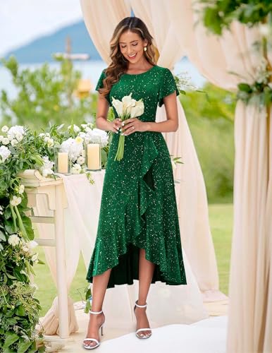 Image of BeryLove Womens Wedding Guest Dress Sequin Formal Dresses for Women | Stunning evening gowns for women suitable for prom homecoming bridesmaid and mother of the bride formal events