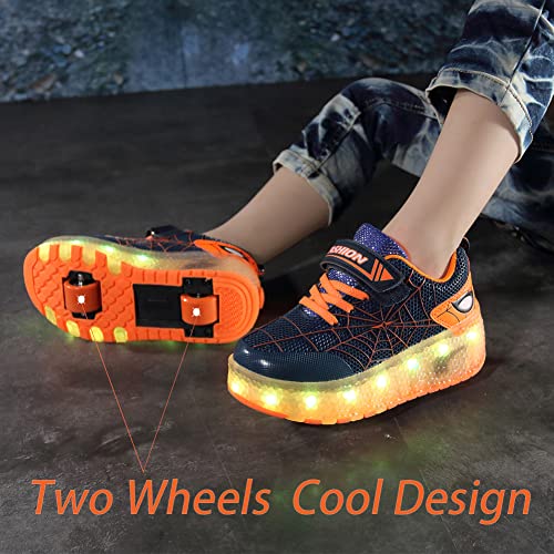 Image of AIkuass USB Chargable Led Light Up Roller Shoes Wheeled Skate Sneaker Shoes F.