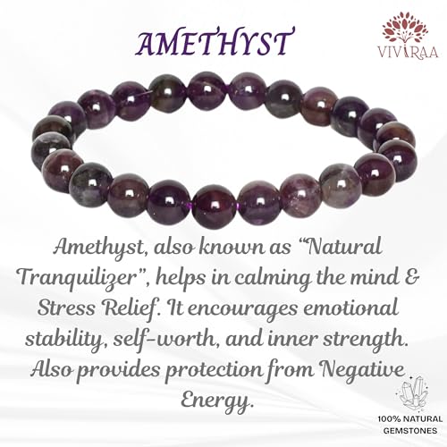 7 Chakra Bracelet - Handmade Healing 8 mm Crystal & Gemstone Stretch Bracelet for Spiritual Balance, Positivity, Good Luck, Money & Prosperity Unique Gift for Women Mom valentine4