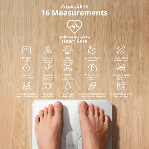 eufy Smart Scale P2 Pro, Digital Bathroom Scale with Wi-Fi B