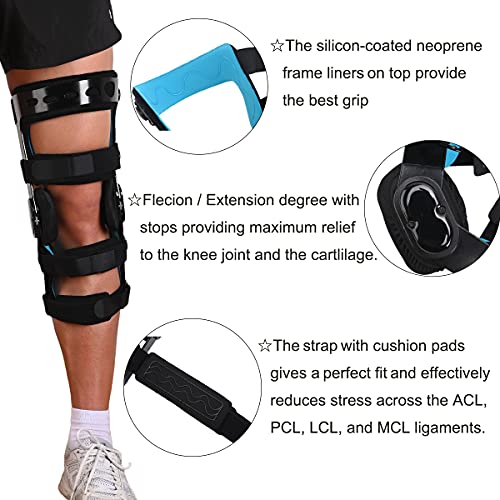 Orthomen Functional Knee Brace - For Acl/Mcl/Pcl/Meniscus/Ligament/Sports Injuries, Adjustable Hinged Rom Orthopedic Knee Orthosis For Men & Women (Xl/Right) #TOP3