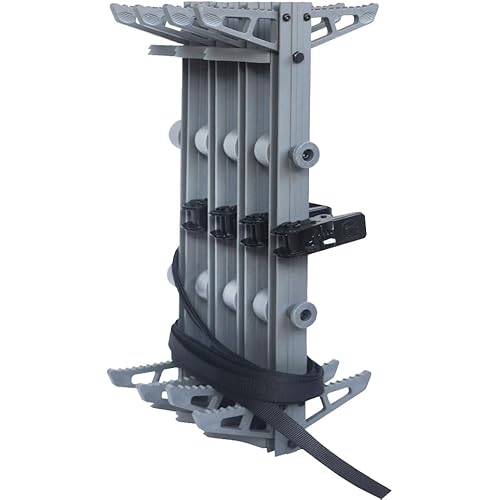 Aluminum Hunting Climbing Stick Lightweight Hunting Climbing Step Non-Slip Tree Climbing Stick with Fold Up Steps