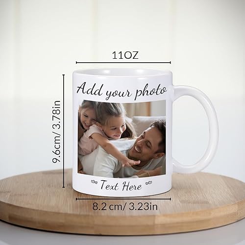 Miniatura 3 de Taza de café personalizada con imagen, texto, nombre, tazas personalizadas por ambos lados de 11 onzas, taza de café personalizada regalos para