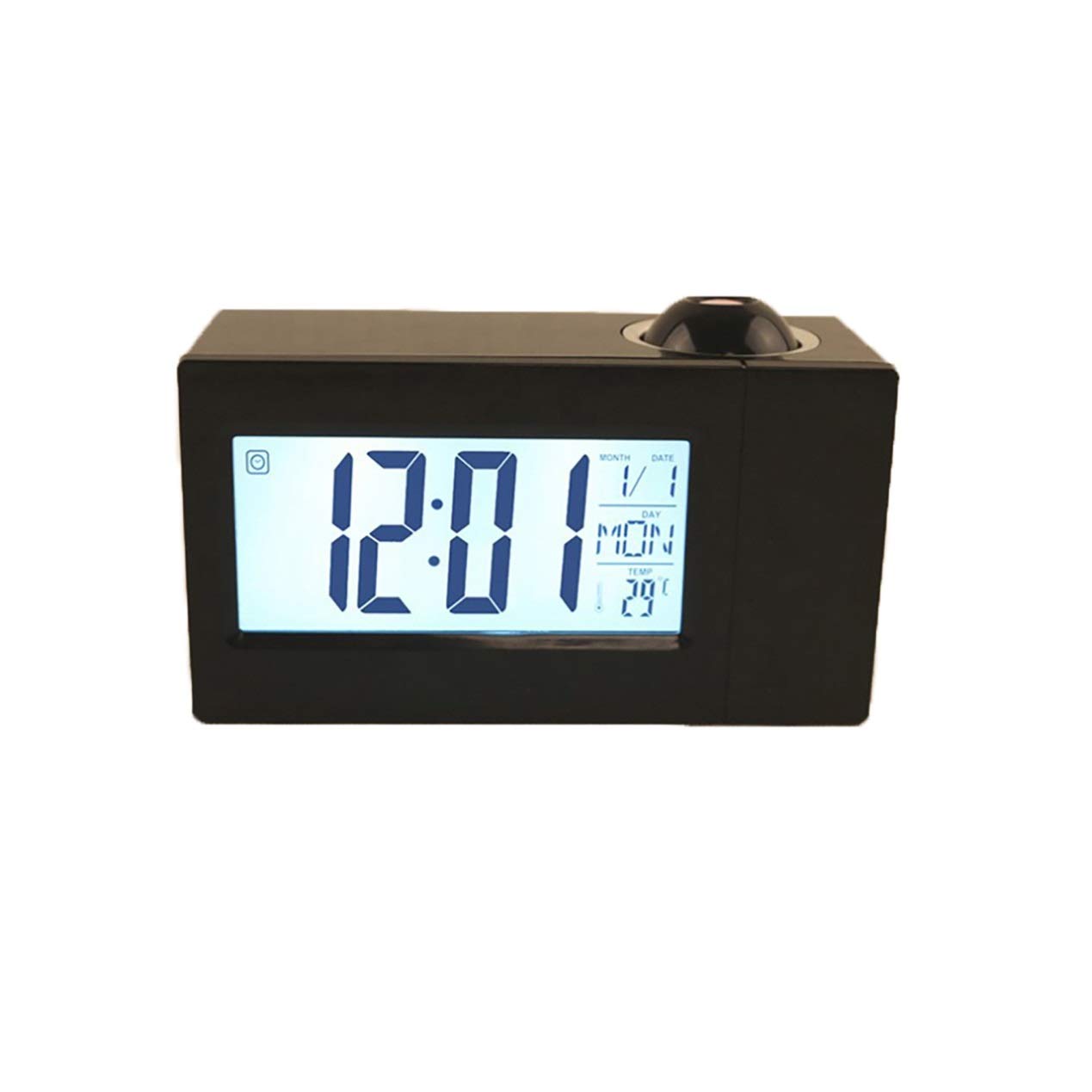 UXZDX CUJUX LED Digital Projection Alarm Clock Talking Nixie Electronic Desk Clock with Time Project